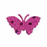 Applicatie glitter vlinder fuchsia middel 40 x 25 mm (ca. 25 stuks) Applicatie glitter vlinder fuchsia middel 40 x 25 mm (ca. 25 stuks)