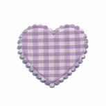 Applicatie ruitjes hart lila middel 35 x 30 mm (ca. 25 stuks) Applicatie ruitjes hart lila middel 35 x 30 mm (ca. 25 stuks)