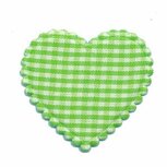 Applicatie ruitjes hart groen groot 35 x 30 mm (ca. 25 stuks) Applicatie ruitjes hart groen groot 35 x 30 mm (ca. 25 stuks)