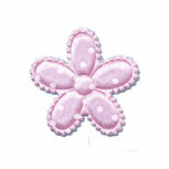 Applicatie bloem roze met witte stippen satijn middel 30 mm (ca. 25 stuks) Applicatie bloem roze met witte stippen satijn middel 30 mm (ca. 25 stuks)