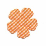 Applicatie ruitjes bloem oranje middel 35 mm (ca. 25 stuks) Applicatie ruitjes bloem oranje middel 35 mm (ca. 25 stuks)