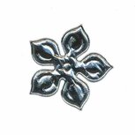 Applicatie glim bloem zilver middel 30 mm (ca. 25 stuks) Applicatie glim bloem zilver middel 30 mm (ca. 25 stuks)