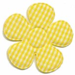 Applicatie ruitjes bloem geel groot 45 mm (ca. 25 stuks) Applicatie ruitjes bloem geel groot 45 mm (ca. 25 stuks)