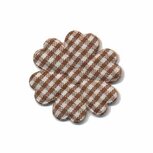 Applicatie geruite bloem bruin-wit middel 30 mm (ca. 25 stuks) Applicatie geruite bloem bruin-wit middel 30 mm (ca. 25 stuks)