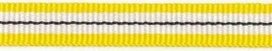Geel-wit-zwart streep grosgrain/ribsband 10 mm (ca. 25 m) Geel-wit-zwart streep grosgrain/ribsband 10 mm (ca. 25 m)