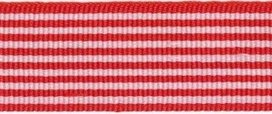 Rood-wit streepband 27 mm (ca. 45 m) Rood-wit streepband 27 mm (ca. 45 m)