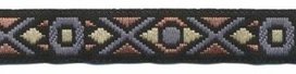 Zwart-grijs-zand sierband 12 mm (ca. 22 m) Zwart-grijs-zand sierband 12 mm (ca. 22 m)