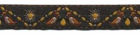Zwart-geel-oranje-bruin sierband 12 mm (ca. 22 m) Zwart-geel-oranje-bruin sierband 12 mm (ca. 22 m)
