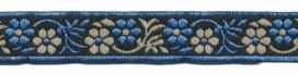 Donker blauw-licht blauw-zand-zilver bloemband 12 mm (ca. 22 m) Donker blauw-licht blauw-zand-zilver bloemband 12 mm (ca. 22 m)