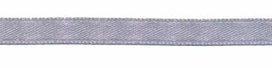 Zilverkleurig enkelzijdig satijnband 7 mm (ca. 22 m) Zilverkleurig enkelzijdig satijnband 7 mm (ca. 22 m)