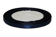 Donker blauw enkelzijdig satijnband 7 mm (ca. 22 m) Donker blauw enkelzijdig satijnband 7 mm (ca. 22 m)
