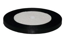 Zwart enkelzijdig satijnband 7 mm (ca. 22 m) Zwart enkelzijdig satijnband 7 mm (ca. 22 m)