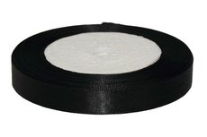 Zwart enkelzijdig satijnband 13 mm (ca. 22 m) Zwart enkelzijdig satijnband 13 mm (ca. 22 m)