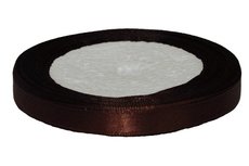 Bruin enkelzijdig satijnband 10 mm (ca. 22 m) Bruin enkelzijdig satijnband 10 mm (ca. 22 m)