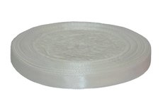Wit enkelzijdig satijnband 10 mm (ca. 22 m) Wit enkelzijdig satijnband 10 mm (ca. 22 m)