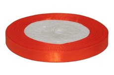 Oranje enkelzijdig satijnband 10 mm (ca. 22 m) Oranje enkelzijdig satijnband 10 mm (ca. 22 m)