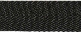 Zwart keperband 25 mm (ca. 45 m) Zwart keperband 25 mm (ca. 45 m)