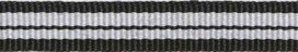 Zwart-wit-zwart streep grosgrain/ribsband 10 mm (ca. 25 m) Zwart-wit-zwart streep grosgrain/ribsband 10 mm (ca. 25 m)
