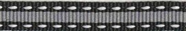 Zwart-grijs-wit stippel/streep grosgrain/ribsband 10 mm (ca. 25 m) Zwart-grijs-wit stippel/streep grosgrain/ribsband 10 mm (ca. 25 m)