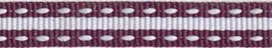 Aubergine-wit stippel/streep grosgrain/ribsband 10 mm (ca. 25 m) Aubergine-wit stippel/streep grosgrain/ribsband 10 mm (ca. 25 m)