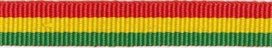 Rood-geel-groen streep grosgrain/ribsband 10 mm (ca. 25 m) Rood-geel-groen streep grosgrain/ribsband 10 mm (ca. 25 m)