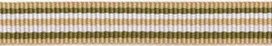 Zand-legergroen-wit streep grosgrain/ribsband 10 mm (ca. 25 m) Zand-legergroen-wit streep grosgrain/ribsband 10 mm (ca. 25 m)