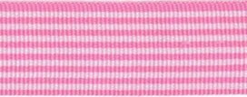 Licht roze-wit streepband 27 mm (ca. 45 m) Licht roze-wit streepband 27 mm (ca. 45 m)