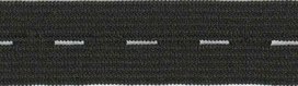 Zwart knoopsgatenelastiek 20 mm (rol van ca. 30 m) Zwart knoopsgatenelastiek 20 mm (rol van ca. 30 m)