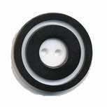 Knoop 'donut' groot zwart 25 mm (ca. 25 stuks) Knoop 'donut' groot zwart 25 mm (ca. 25 stuks)