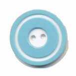 Knoop 'donut' groot licht blauw 25 mm (ca. 25 stuks) Knoop 'donut' groot licht blauw 25 mm (ca. 25 stuks)