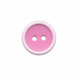 Knoop met opstaande rand roze-wit 15 mm (ca. 50 stuks) Knoop met opstaande rand roze-wit 15 mm (ca. 50 stuks)