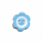 Bloemknoop met rand licht blauw 15 mm (ca. 50 stuks) Bloemknoop met rand licht blauw 15 mm (ca. 50 stuks)
