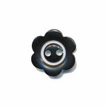 Bloemknoop met rand zwart 15 mm (ca. 50 stuks) Bloemknoop met rand zwart 15 mm (ca. 50 stuks)