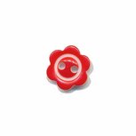 Bloemknoop met rand rood 10 mm (ca. 100 stuks) Bloemknoop met rand rood 10 mm (ca. 100 stuks)
