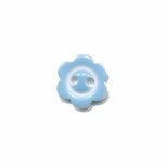 Bloemknoop met rand licht blauw 10 mm (ca. 100 stuks) Bloemknoop met rand licht blauw 10 mm (ca. 100 stuks)