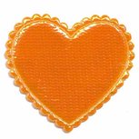 Applicatie glim hart oranje groot 45 x 45 mm (ca. 25 stuks) Applicatie glim hart oranje groot 45 x 45 mm (ca. 25 stuks)