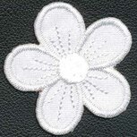Applicatie bloem wit (10 stuks) Applicatie bloem wit (10 stuks)