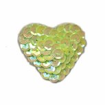 Applicatie pailletten hart groen middel 30 x 30 mm (10 stuks) Applicatie pailletten hart groen middel 30 x 30 mm (10 stuks)