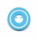 Knoop 'donut' middel blauw 20 mm (ca. 25 stuks) Knoop 'donut' middel blauw 20 mm (ca. 25 stuks)