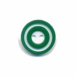Knoop 'donut' klein donker groen 15 mm (ca. 50 stuks) Knoop 'donut' klein donker groen 15 mm (ca. 50 stuks)