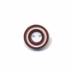 Knoop 'donut' mini bruin 10 mm (ca. 100 stuks) Knoop 'donut' mini bruin 10 mm (ca. 100 stuks)