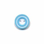 Knoop 'donut' mini licht blauw 10 mm (ca. 100 stuks) Knoop 'donut' mini licht blauw 10 mm (ca. 100 stuks)