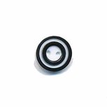 Knoop 'donut' mini zwart 10 mm (ca. 100 stuks) Knoop 'donut' mini zwart 10 mm (ca. 100 stuks)