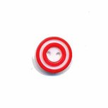 Knoop 'donut' mini rood 10 mm (ca. 100 stuks) Knoop 'donut' mini rood 10 mm (ca. 100 stuks)
