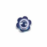 Bloemknoop met rand donker blauw 10 mm (ca. 100 stuks) Bloemknoop met rand donker blauw 10 mm (ca. 100 stuks)