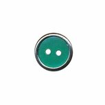 Knoop met metalen rand donker groen 13 mm (ca. 100 stuks) Knoop met metalen rand donker groen 13 mm (ca. 100 stuks)