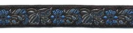 Zwart-licht blauw-licht grijs/zilver bloemband 12 mm (ca. 22 m) Zwart-licht blauw-licht grijs/zilver bloemband 12 mm (ca. 22 m)