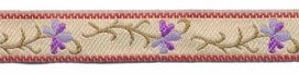 Creme-lila-paars bloemband 12 mm (ca. 22 m) Creme-lila-paars bloemband 12 mm (ca. 22 m)