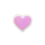 Applicatie glim hart wit/roze klein 20 x 20 mm (ca. 100 stuks) Applicatie glim hart wit/roze klein 20 x 20 mm (ca. 100 stuks)