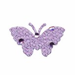 Applicatie glitter vlinder lila middel 40 x 25 mm (ca. 25 stuks) Applicatie glitter vlinder lila middel 40 x 25 mm (ca. 25 stuks)
